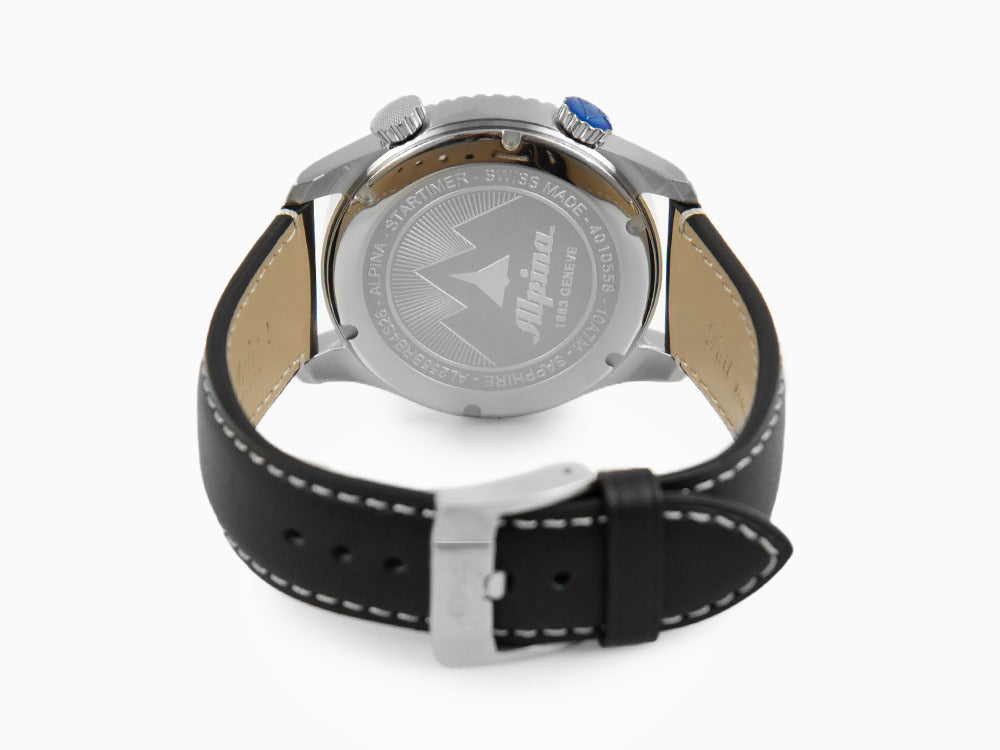 Montre à Quartz Alpina Startimer Pilot Worldtimer, 41 mm, Noir, AL-255BRB4S26