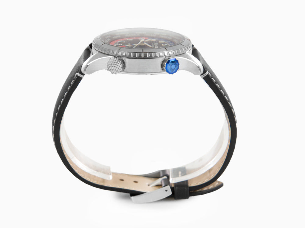 Montre à Quartz Alpina Startimer Pilot Worldtimer, 41 mm, Noir, AL-255BRB4S26