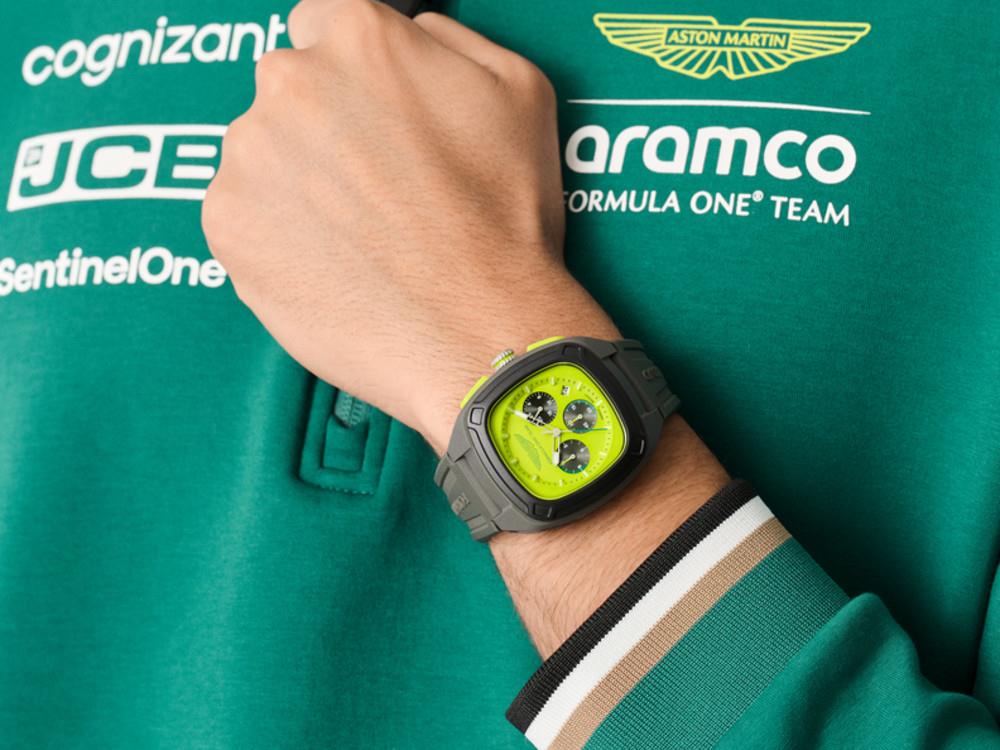 Montre à Quartz Aston Martin OVR W F1 Team,Vert, 41 mm, Chronographe, MTFO1F504