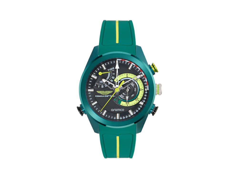 Montre à Quartz Aston Martin F1 Team KRS, Noir, 44 mm, Chronographe, MTFR1F602