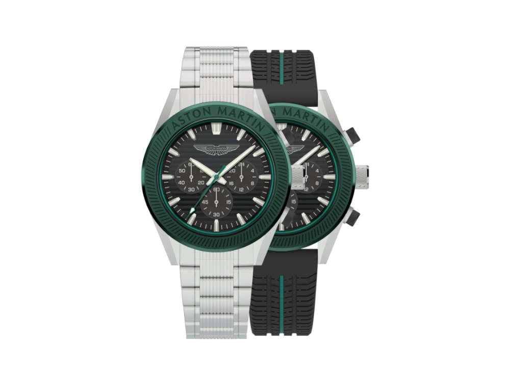 Montre à Quartz Aston Martin Icon BST, Noir, 45 mm, Chronographe, MTIB1F501