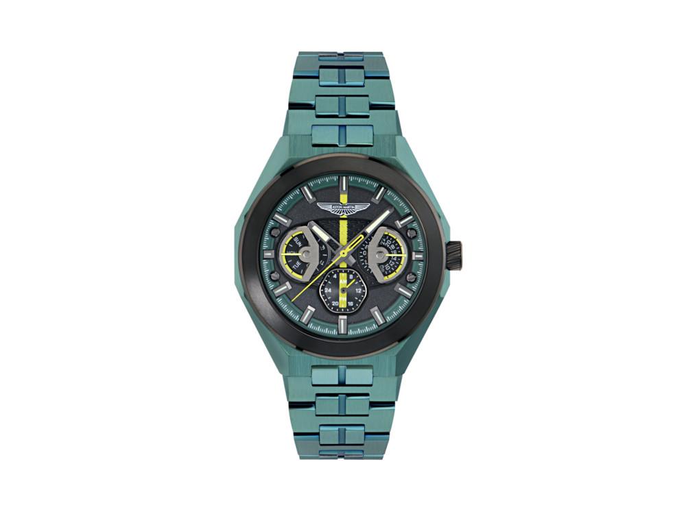 Montre à Quartz Aston Martin Thrill, Acier Recyclé, Noir, 42 mm, MTRI2S606