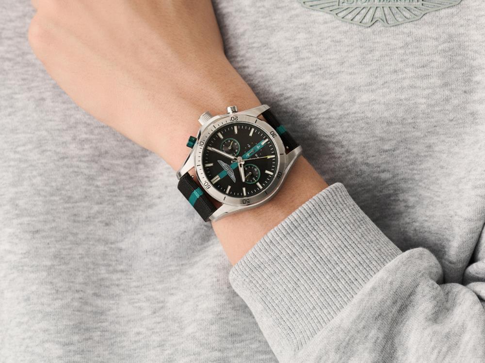 Montre à Quartz Aston Martin Thrill CLP, 45 mm, Chronographe, MTRL1F607-BOXSET