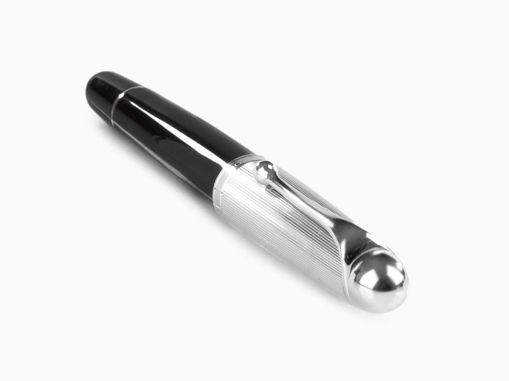 Stylo Plume Aurora 88 Big, Résine Noire, Attributs chromés, 806