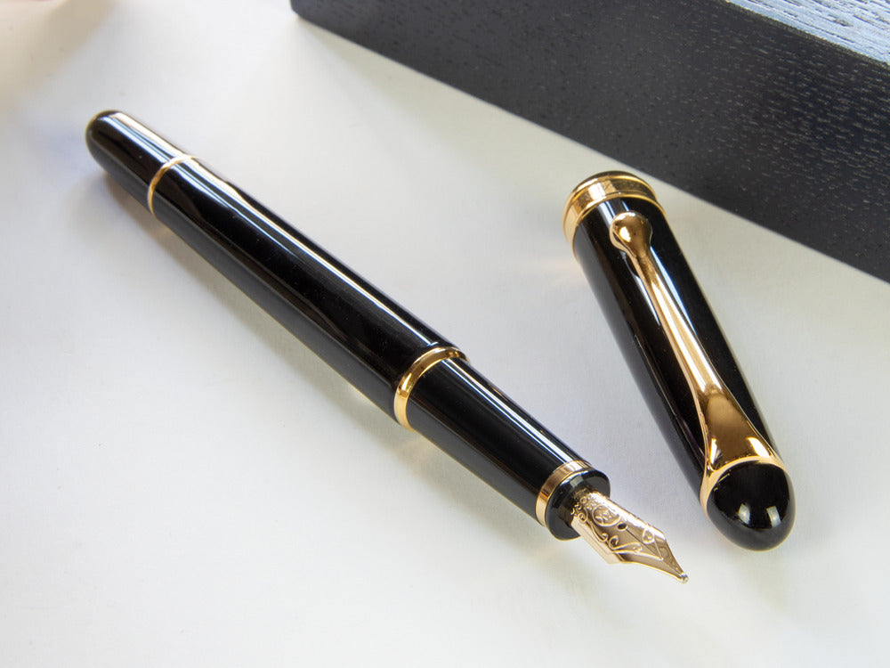 Stylo Plume Aurora 88 Small, Résine, Plaqué or, 810