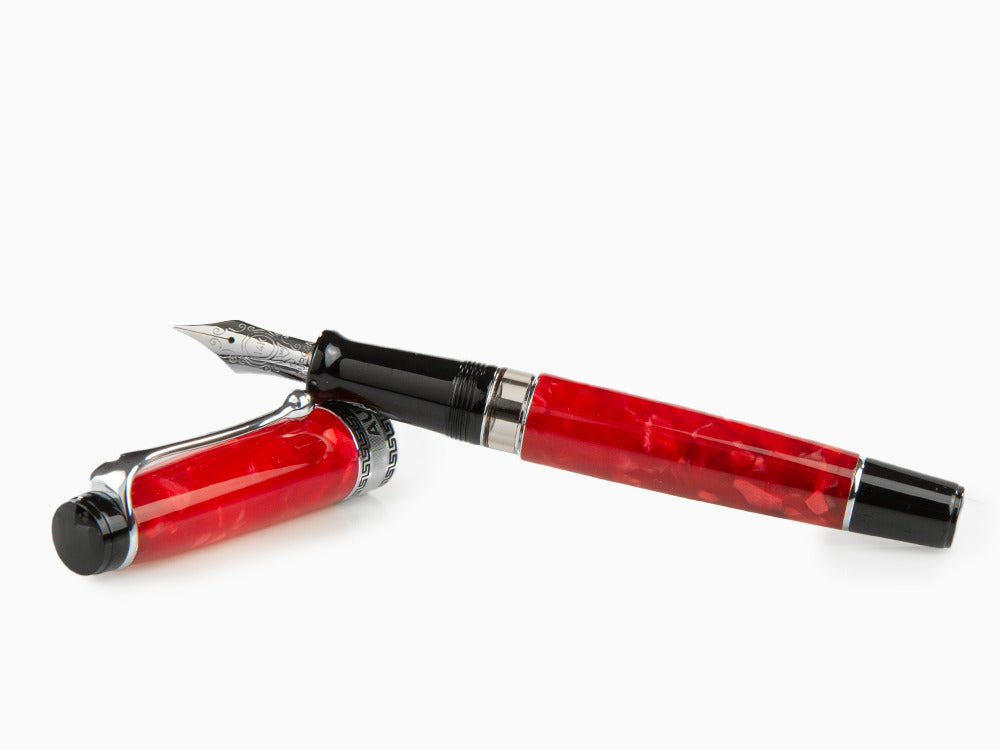 Stylo Plume Aurora Optima Rossa, Auroloide, Attributs chromés, 996-CR