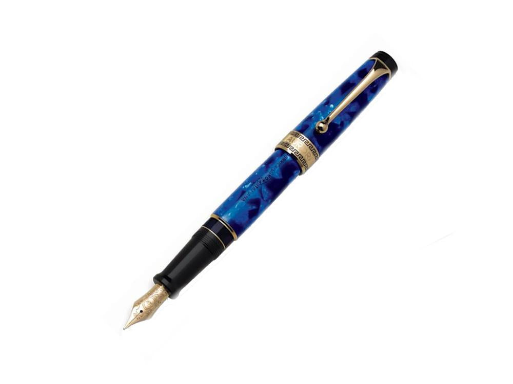 Stylo Plume Aurora Optima, Auroloide, Bleu, Plaqué or, 996B