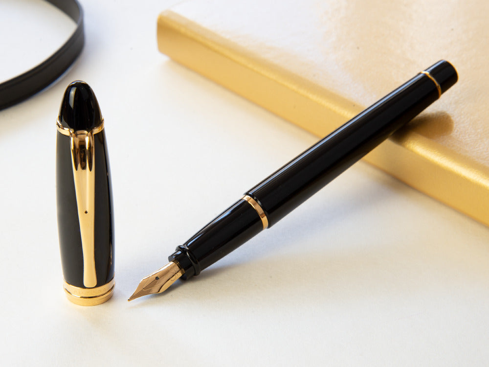 Stylo Plume Aurora Ipsilon - Résine Noire - B11N