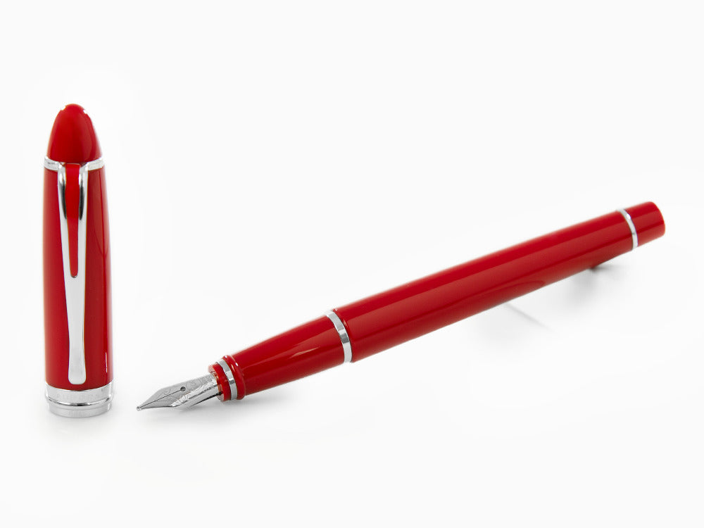 Stylo Plume Aurora Ipsilon De Luxe en Résine Rouge