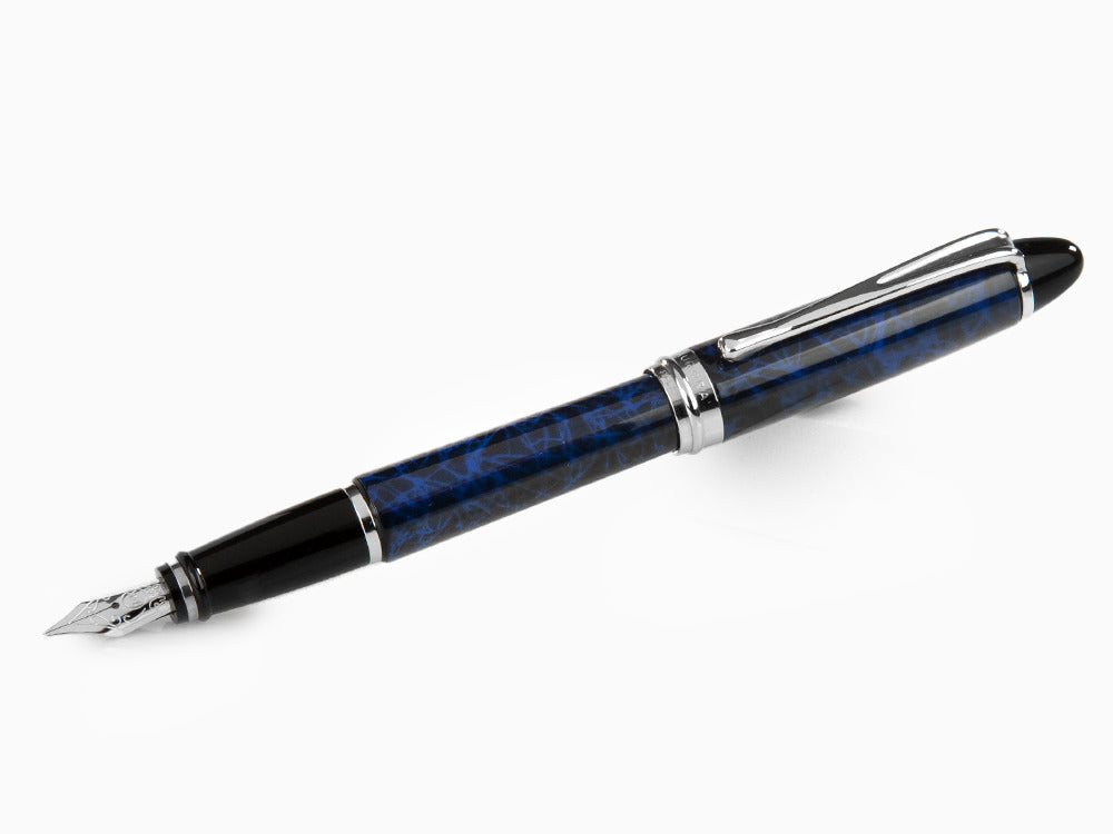 Stylo Plume Aurora Ipsilon Blue Night, Laque, Bleu, Chrome, B13-CB