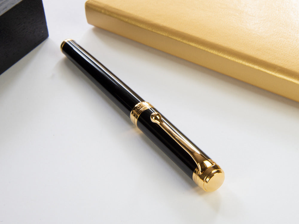 Stylo Plume Aurora Talentum Finesse, Résine, Attributs or, Noir, D13-DN
