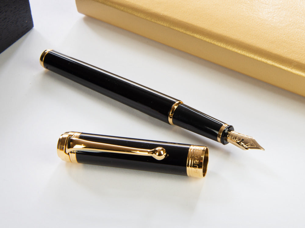 Stylo Plume Aurora Talentum Finesse, Résine, Attributs or, Noir, D13-DN