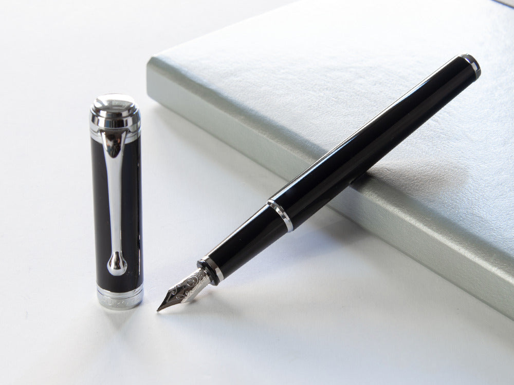 Stylo Plume Aurora Talentum Finesse - Résine Noire - D13N