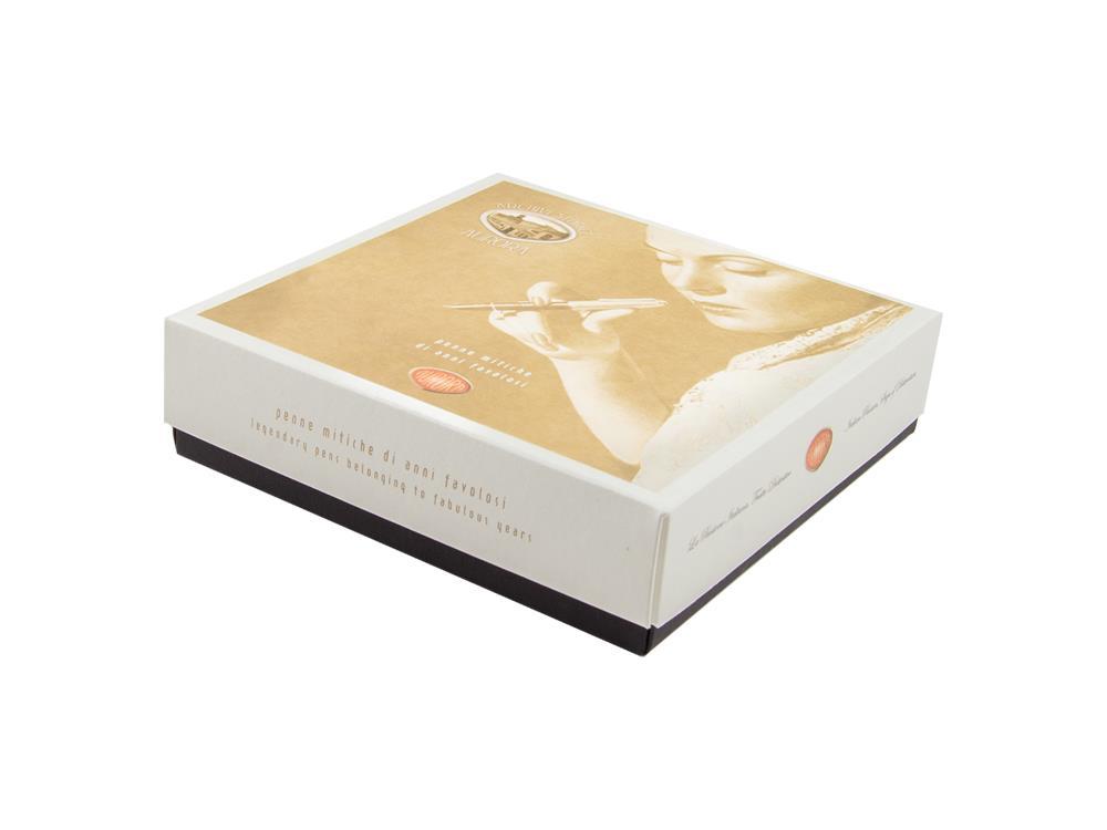 Stylo Plume Aurora Duo-Cart, Résine verte, Chrome, DC57-CVM