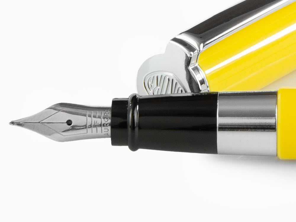 Stylo Plume Aurora TU en Résine Jaune - Chromé - T11Y