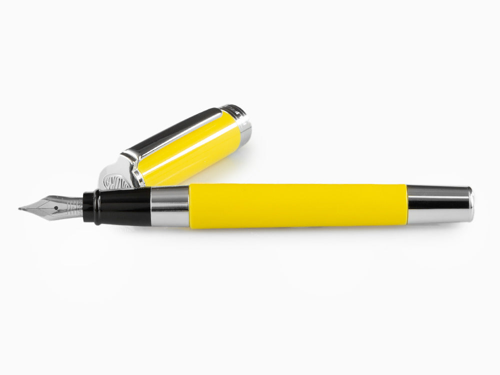 Stylo Plume Aurora TU en Résine Jaune - Chromé - T11Y