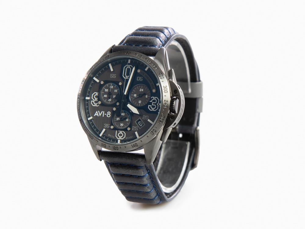 Montre à Quartz AVI-8 P-51 Mustang Blakeslee Chronograph Air Blue, AV-4077-04