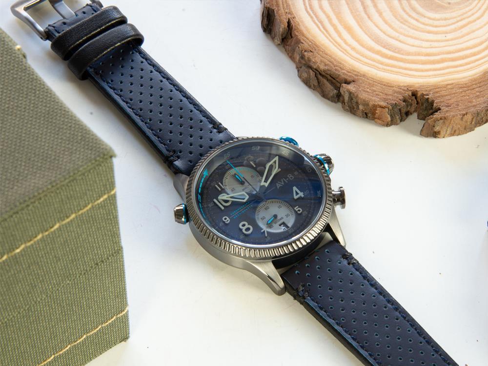 Montre à Quartz AVI-8 Hawker Hunter Duke Chronograph Colerne, Gris, AV-4080-02