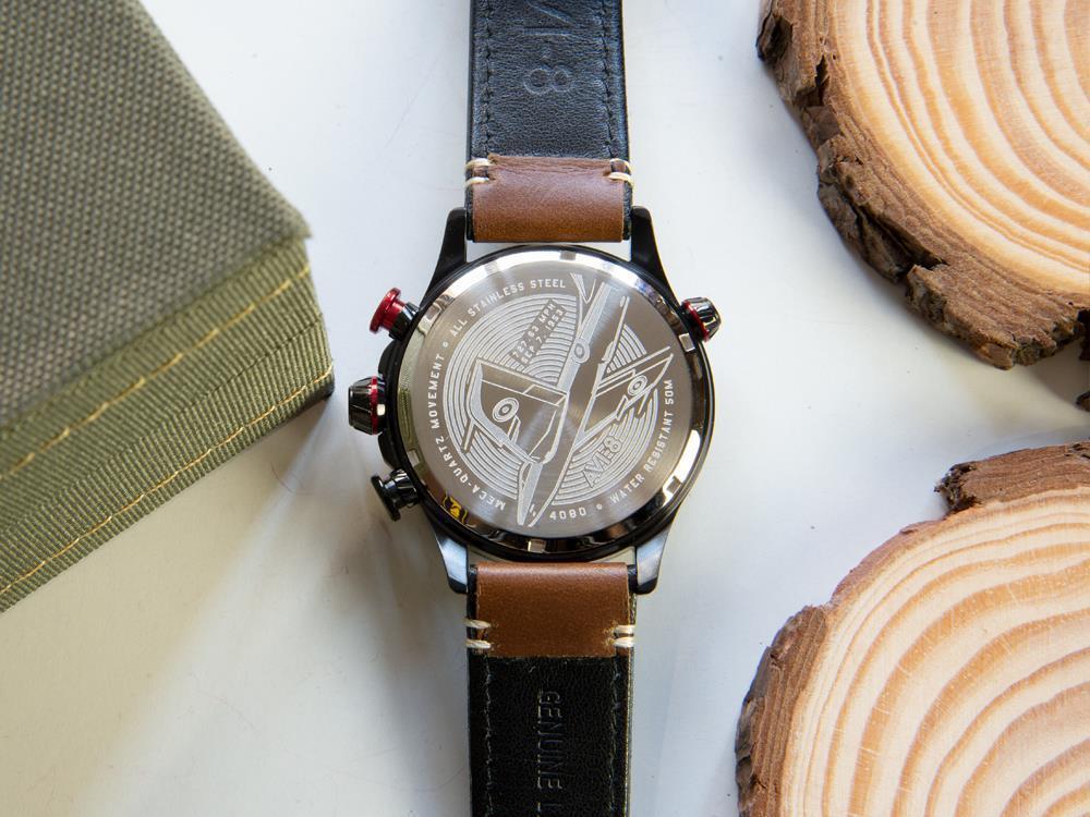 Montre à Quartz AVI-8 Hawker Hunter Duke Chronograph Tangmere, Noir, AV-4080-04