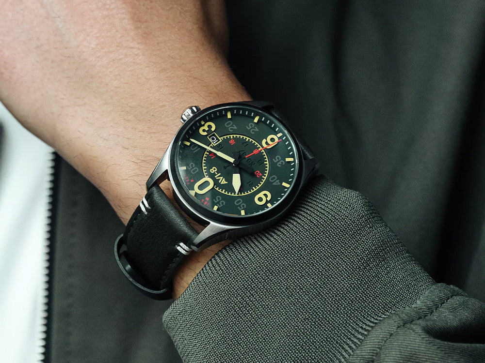 Montre Automatique AVI-8 Spitfire Smith Reading, Vert, 42 mm, AV-4090-03