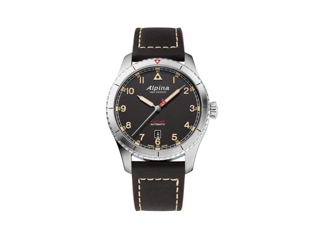 Montre Automatique Alpina Startimer Pilot, 41 mm, Noir, Jour, AL-525BBG4S26