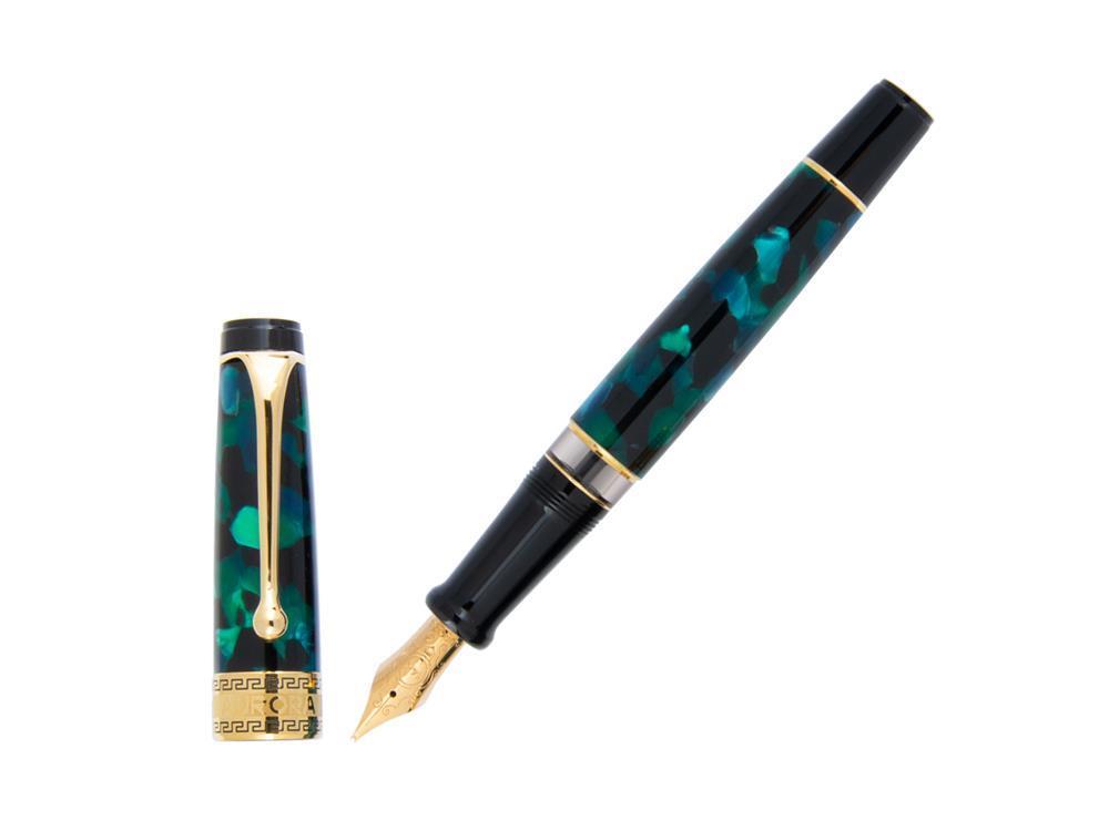 Stylo Plume Aurora Optima, Auroloide, Vert, Plaqué or, 996V
