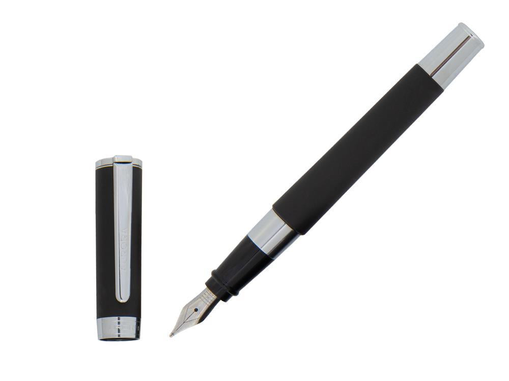 Stylo Plume Aurora TU en Résine Noire - Chromé - T10N
