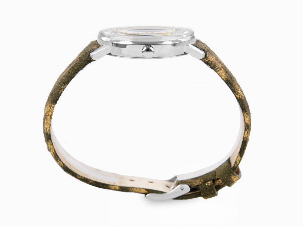 Montre à Quartz Bauhaus, Blanc, 36 mm, 2037-1