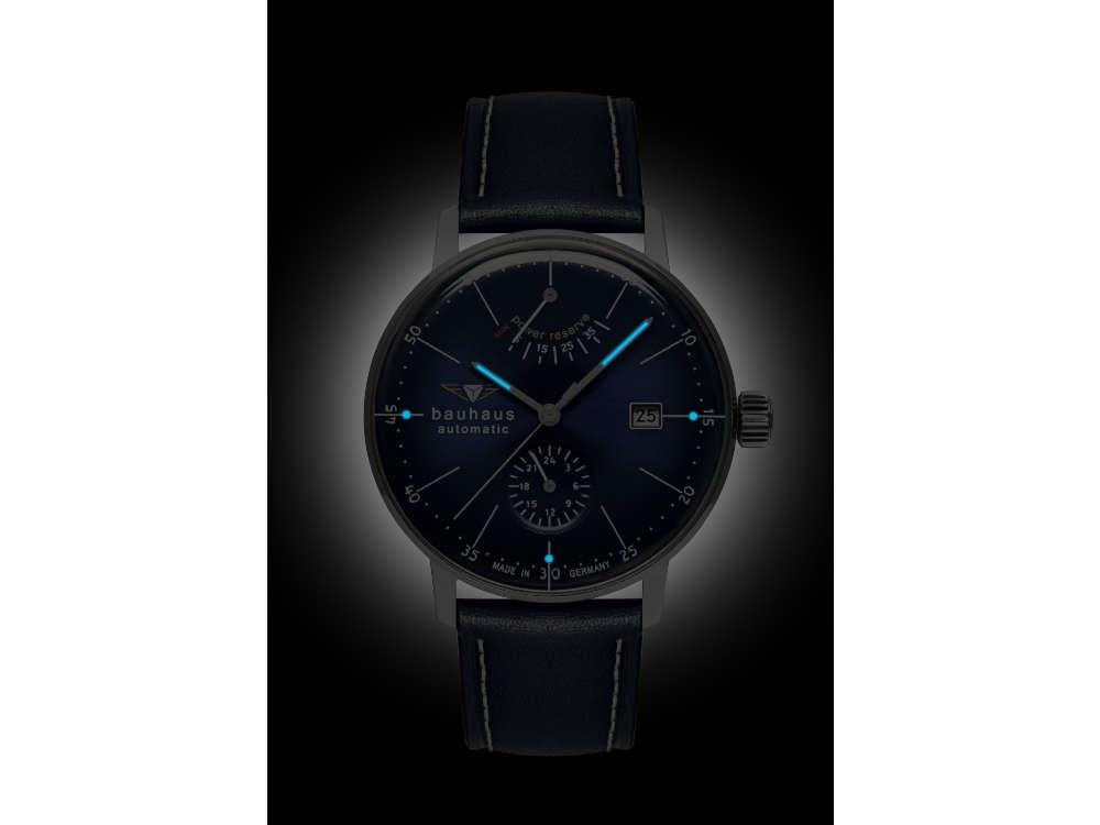 Montre Automatique Bauhaus Aviation Dessau, Bleu, 41 mm, Miyota 9132, 2060-3