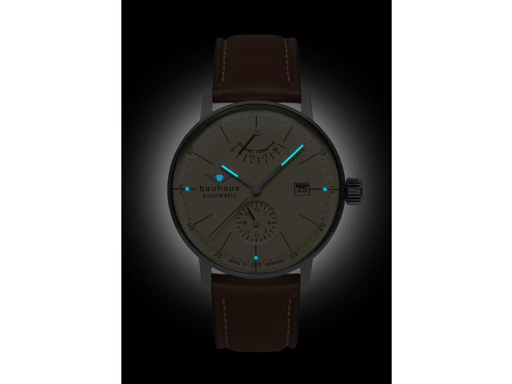 Montre Automatique Bauhaus Aviation Dessau, Beige, 41 mm, Miyota 9132, 2060-5