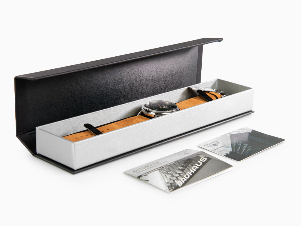 Montre Automatique Bauhaus, Vert, 41 mm, Jour et Date, 2162-4