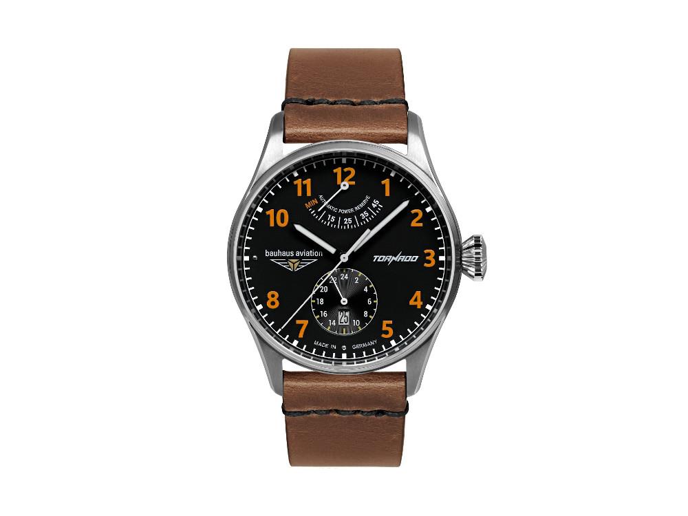 Montre Automatique Tornado Bauhaus Aviation, Noir, 42 mm, Jour, 2790-5
