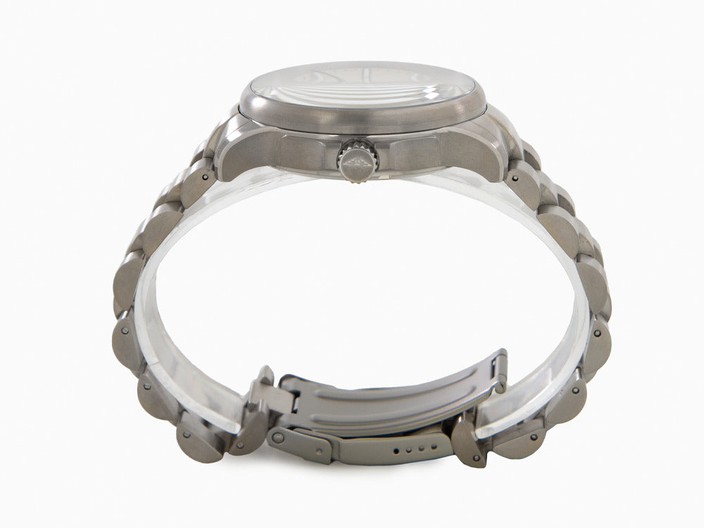 Montre Automatique Bauhaus Aviation, Titane, Beige, 42 mm, 8205, GMT, 2868M-5