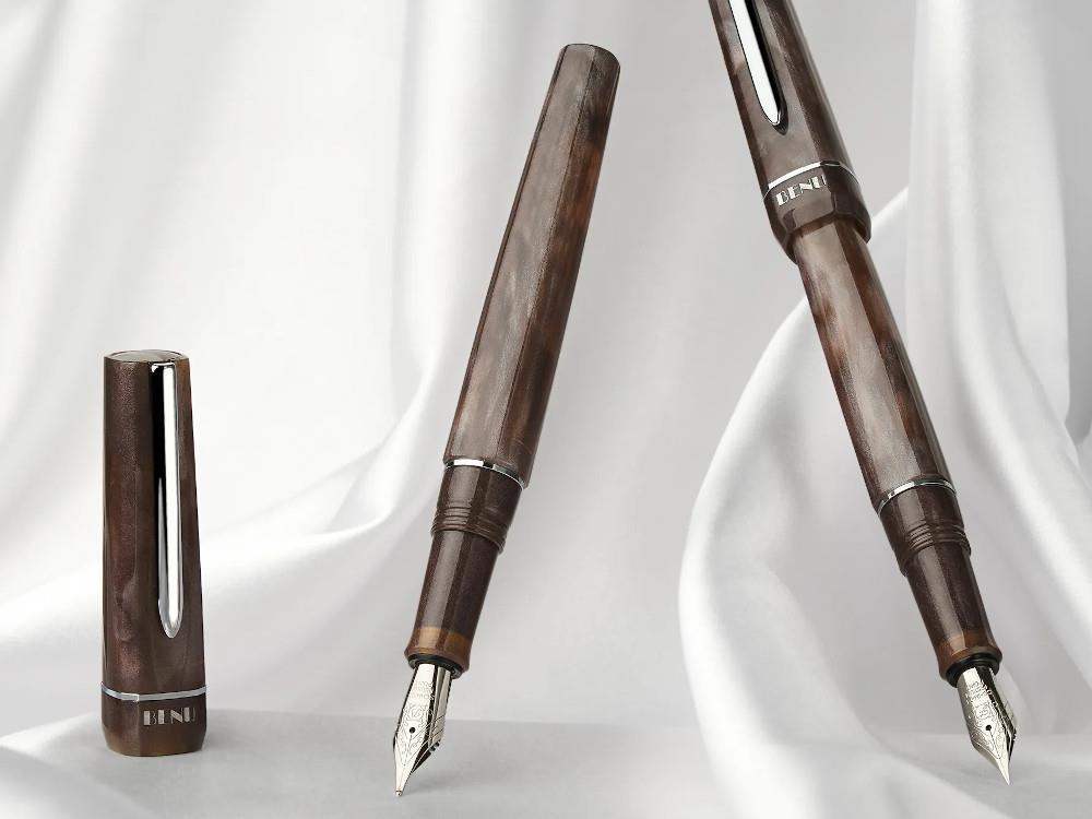 Stylo Plume Benu Haute Satin , Résine, Gris, 11.2.2.5.0_S