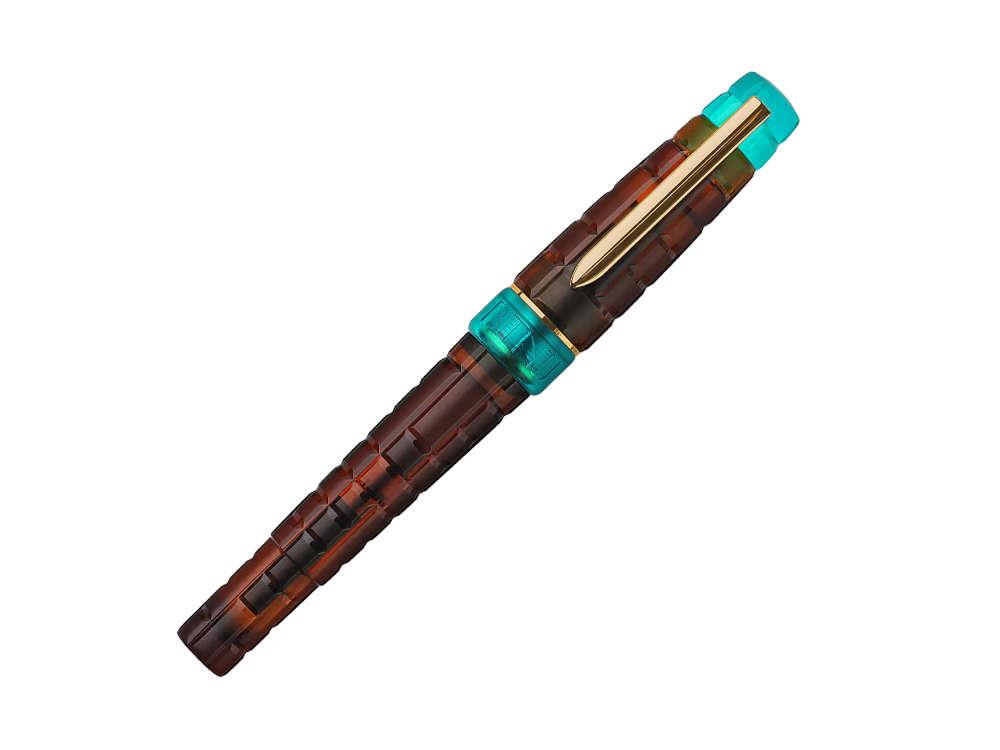 Stylo Plume Benu Tessera Ribbon Turquoise, Ambre, 25.2.32.6.0-S