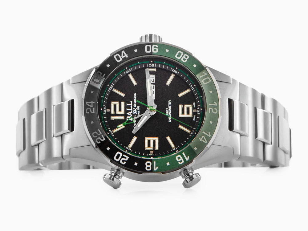 Montre Automatique Ball Roadmaster Marine GMT, Noir, 40 mm, GMT, DG3030B-S2C-BK
