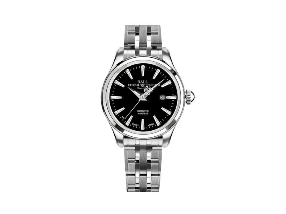 Montre Ball Trainmaste Eternity Ladiesr, Ball RR1104, Noir, Bracelet en acier