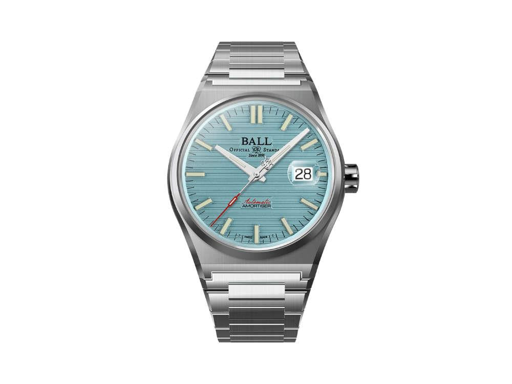 Montre Automatique Ball Roadmaster Perseverer, Bleu Clair, 40 mm, NM9050C-S1-IBE