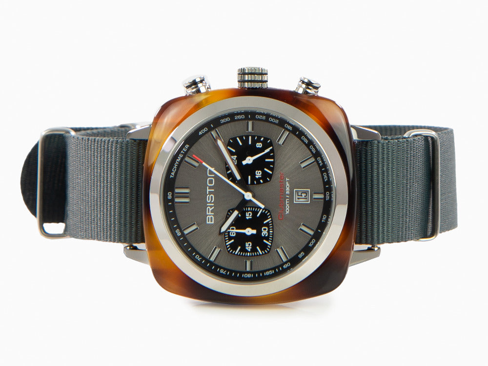 Montre à Quartz Briston Clubmaster Sport, Gris, 42 mm, 17142.SA.TS.11.NG