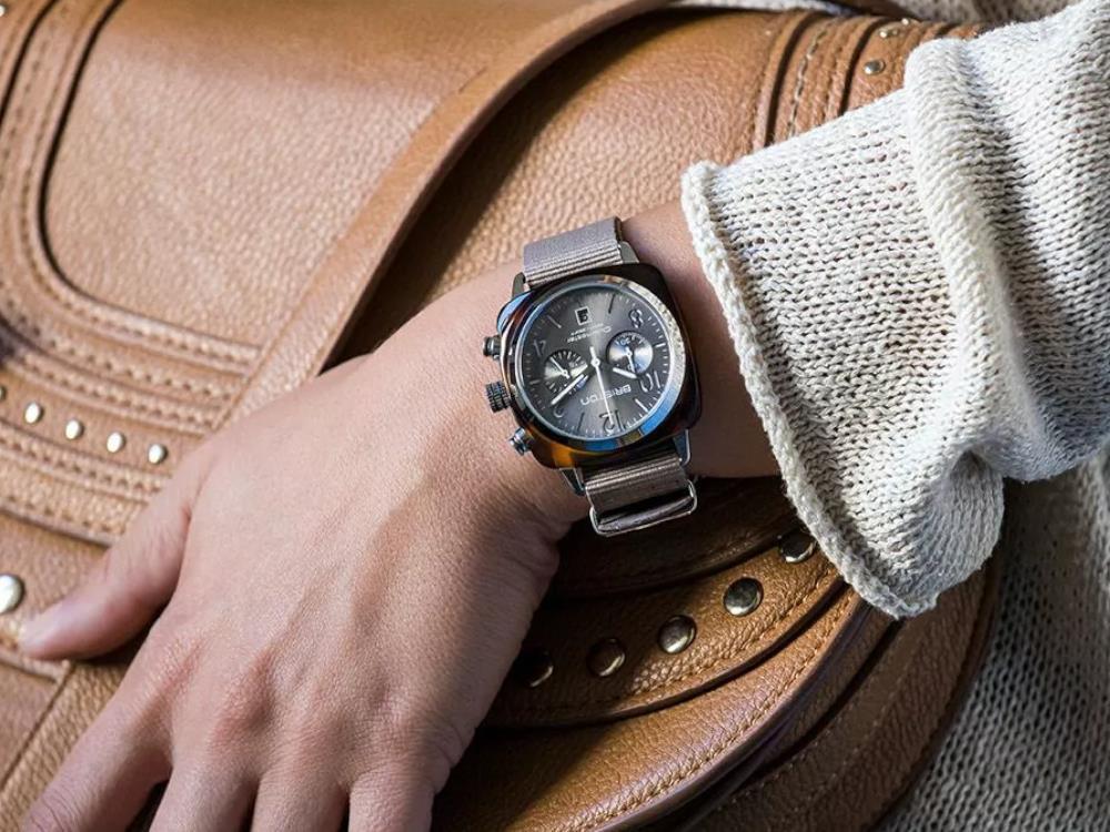 Montre à Quartz Briston Clubmaster Classic, Gris, 40 mm, 19140.PYA.T.30.NT