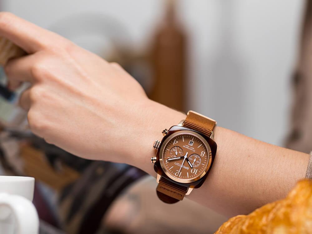Montre à Quartz Briston Clubmaster Classic Terracotta, 40 mm, 20140.SA.T.38.NTC