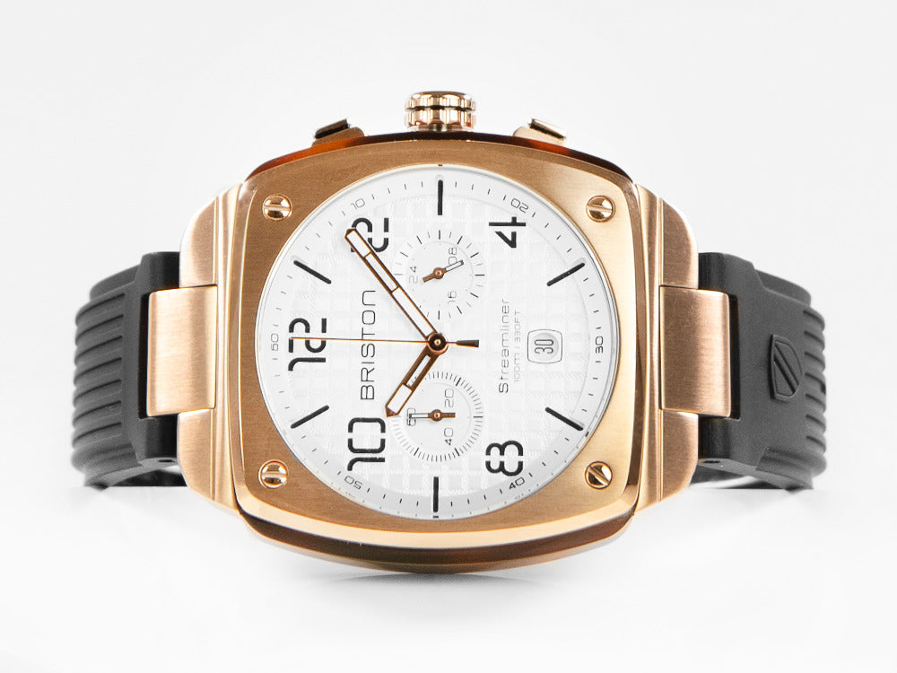 Montre à Quartz Briston Streamliner Urban, PVD, Blanc, 42 mm, 22142.SPRG.T.2.RB