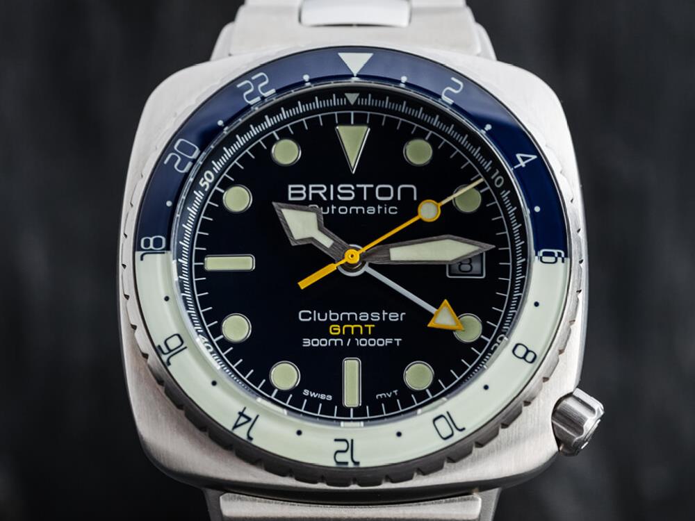 Montre Automatique Briston Clubmaster Diver Pro GMT, Acier, LE 24844.S.GP.15.SB
