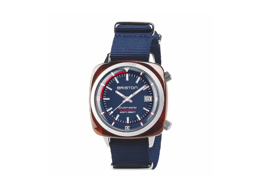 Montre Automatique Briston Clubmaster Diver, Bleu, 42 mm, 17642.SA.TD.15.NNB