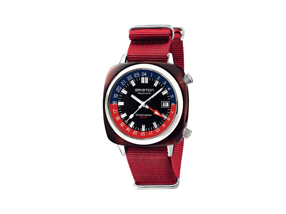 Montre Automatique Briston Clubmaster GMT Traveler, 42 mm, 19842.SA.T.P.NR