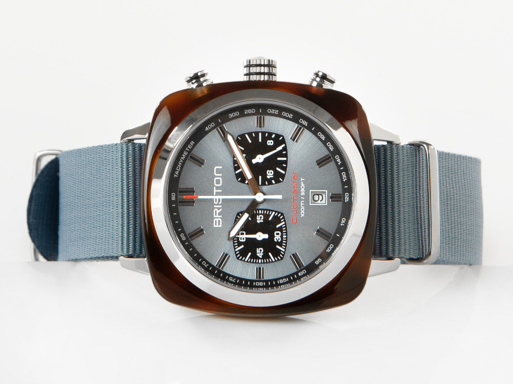 Montre à Quartz Briston Clubmaster Sport, Bleu, 42 mm, 20142.SA.TS.25.NIB