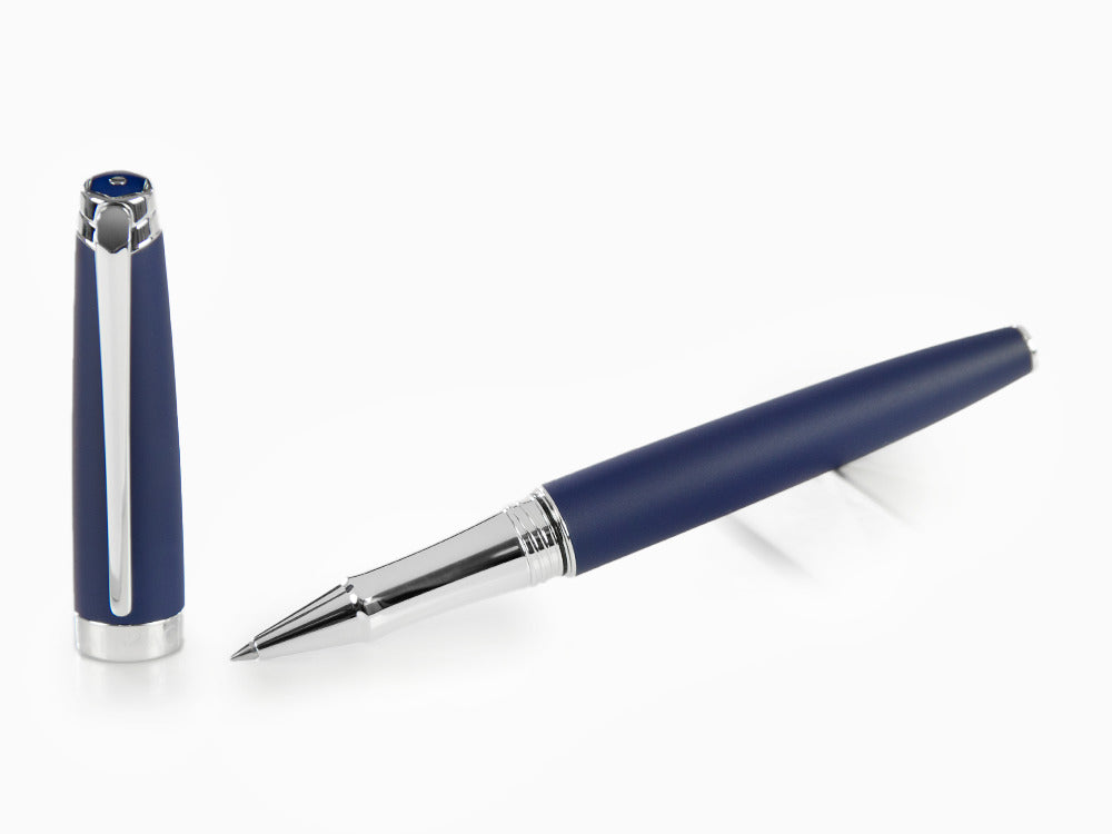 Roller Caran d'Ache Léman Blue Night Matt, Laque Mate, Bleu, Rhodium, 4779.449