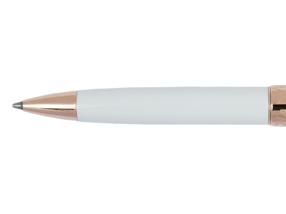 Stylo bille Caran d´Ache Léman Slim White Rosegold, Laque, Blanc, 4781.001