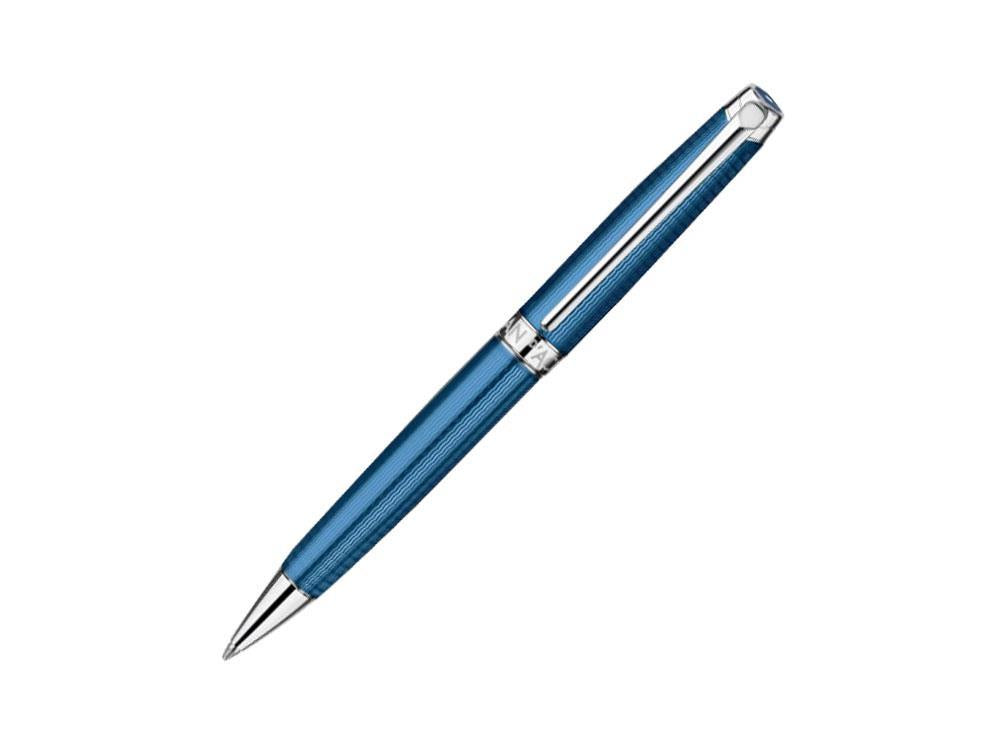 Stylo bille Caran d´Ache Léman Grand Bleu, Laque, Rhodium, 4789.168