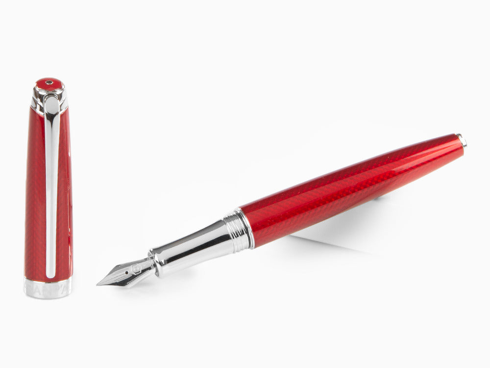 Stylo Plume Caran d´Ache Léman Rouge Carmin, Rhodium, Rouge, 4799.580